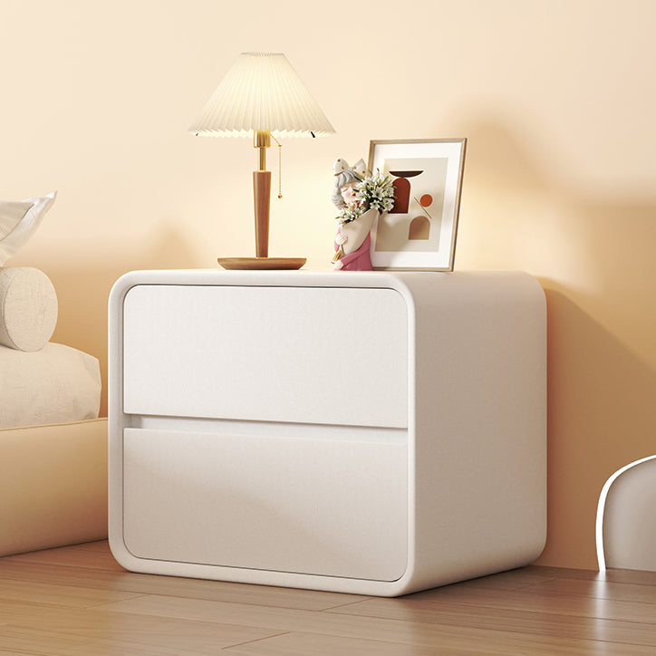 Modern Pine Accent Table Nightstand Drawers Included , 19" Tall Off-White 1 Piece Clearhalo 'Bedroom Furniture' 'furn' 'furn_night_stand' 'Furniture' 'night_stand' 'Nightstands' 7753155