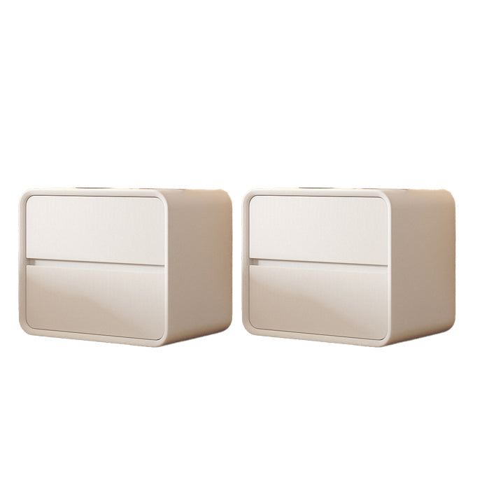 Modern Pine Accent Table Nightstand Drawers Included , 19" Tall White 2 Piece Set Clearhalo 'Bedroom Furniture' 'furn' 'furn_night_stand' 'Furniture' 'night_stand' 'Nightstands' 7753161