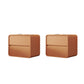 Modern Pine Accent Table Nightstand Drawers Included , 19" Tall Orange 2 Piece Set Clearhalo 'Bedroom Furniture' 'furn' 'furn_night_stand' 'Furniture' 'night_stand' 'Nightstands' 7753164