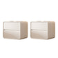 Modern Pine Accent Table Nightstand Drawers Included , 19" Tall Off-White 2 Piece Set Clearhalo 'Bedroom Furniture' 'furn' 'furn_night_stand' 'Furniture' 'night_stand' 'Nightstands' 7753165