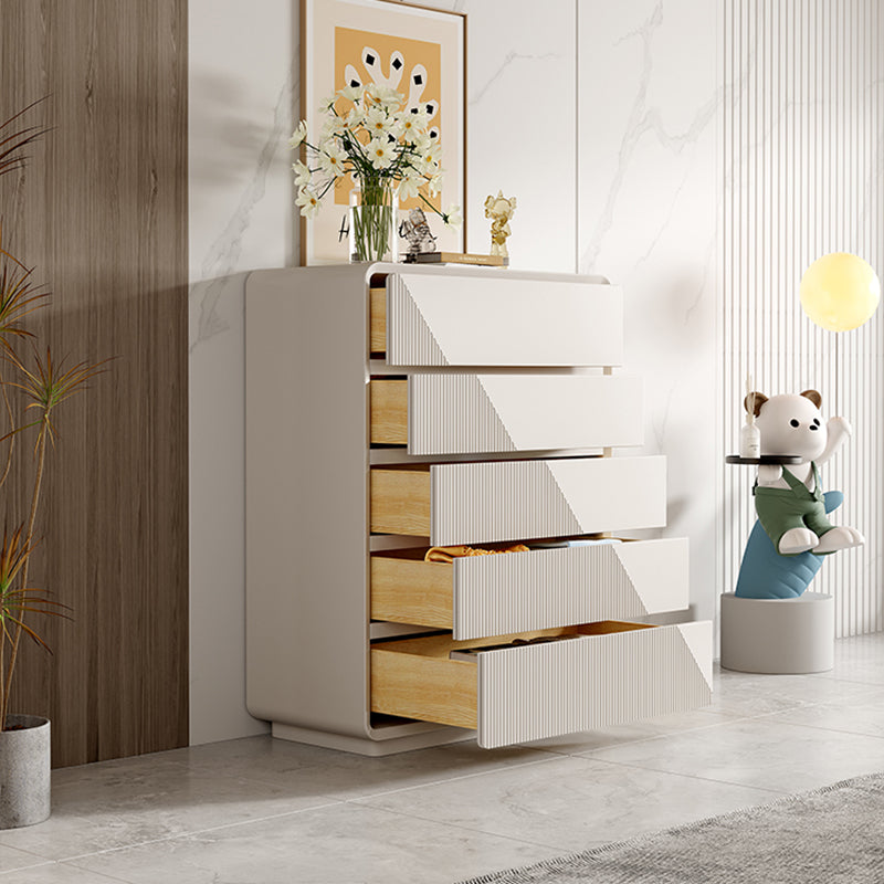 ベッドルーム用に含まれるモダンな木製の白い貯蔵箱の引き出し