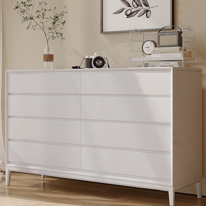 Modern Pine Horizontal Storage Chest with Soft-Close Drawers for Home 53"L x 16"W x 39"H White Clearhalo 'Bedroom Furniture' 'Dressers & Chests' 'dressers_chests' 'furn' 'furn_dressers_chests' 'Furniture' 7753238