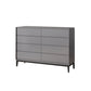 Modern Pine Horizontal Storage Chest with Soft-Close Drawers for Home Light Gray Clearhalo 'Bedroom Furniture' 'Dressers & Chests' 'dressers_chests' 'furn' 'furn_dressers_chests' 'Furniture' 7753244