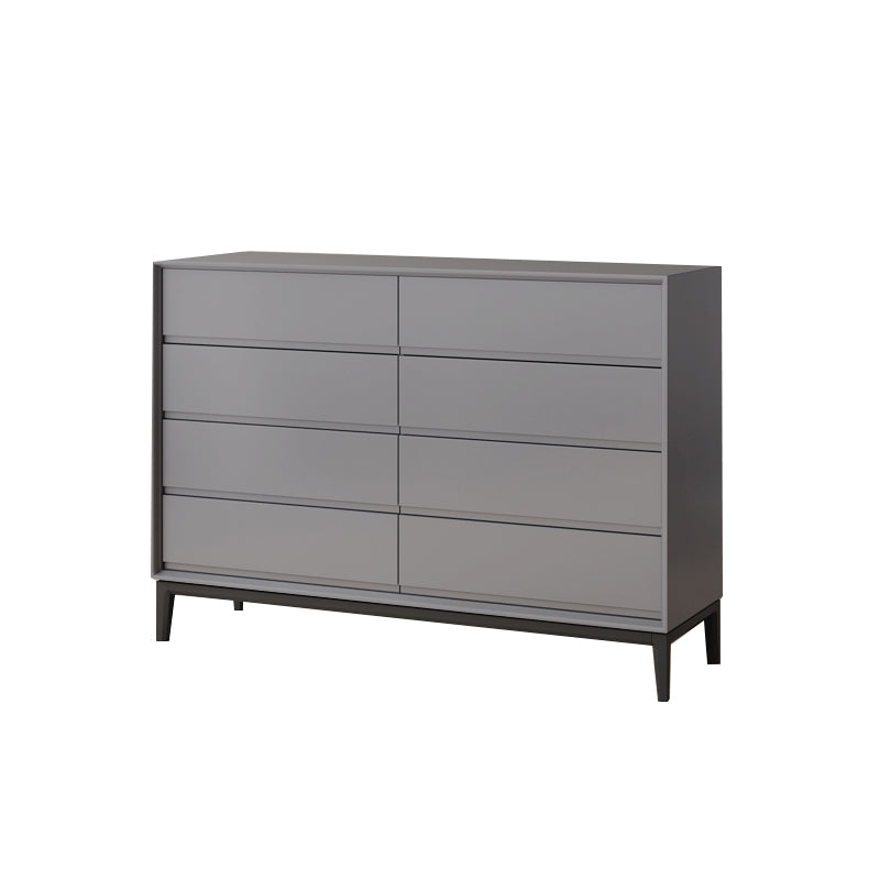 Modern Pine Horizontal Storage Chest with Soft-Close Drawers for Home Light Gray Clearhalo 'Bedroom Furniture' 'Dressers & Chests' 'dressers_chests' 'furn' 'furn_dressers_chests' 'Furniture' 7753244