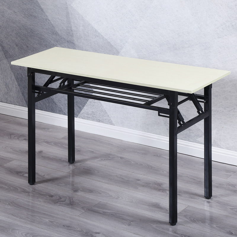 Bureau d'ordinateur en bois moderne moderne Rectangular Home Steel Jambes bureau