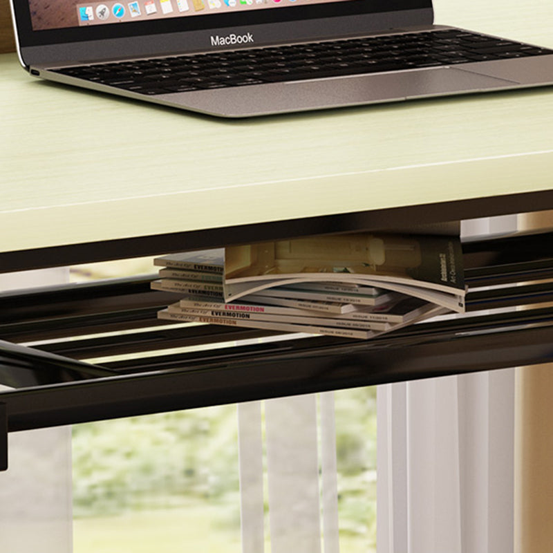 Bureau d'ordinateur en bois moderne moderne Rectangular Home Steel Jambes bureau