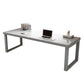 Contemporary Style Office Desk Rectangular Shape Task Desk with 2 Legs Grey Clearhalo 'furn' 'furn_office_desk' 'Furniture' 'Office Desks' 'Office Furniture' 'office_desk' 7753382