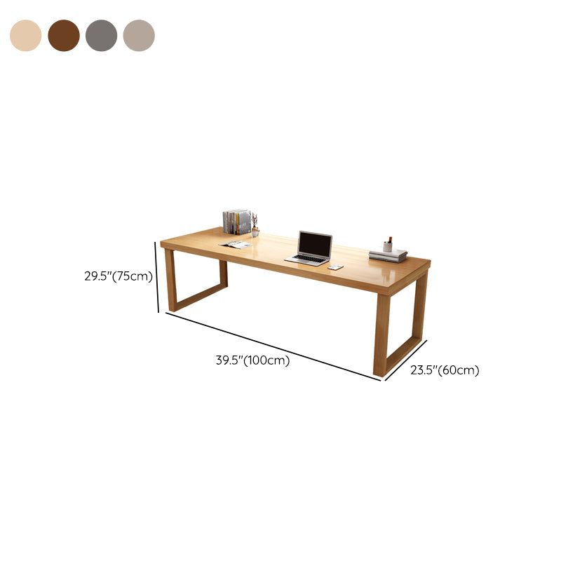 Contemporary Style Office Desk Rectangular Shape Task Desk with 2 Legs Clearhalo 'furn' 'furn_office_desk' 'Furniture' 'Office Desks' 'Office Furniture' 'office_desk' 7753388