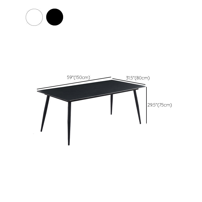 Industriële stijl Stone Writing Desk rechthoekige metalen kantoorbureau