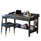 Rubber Wood Glam Style Computer Desk Home 23.6 Inch Wide Writing Desk