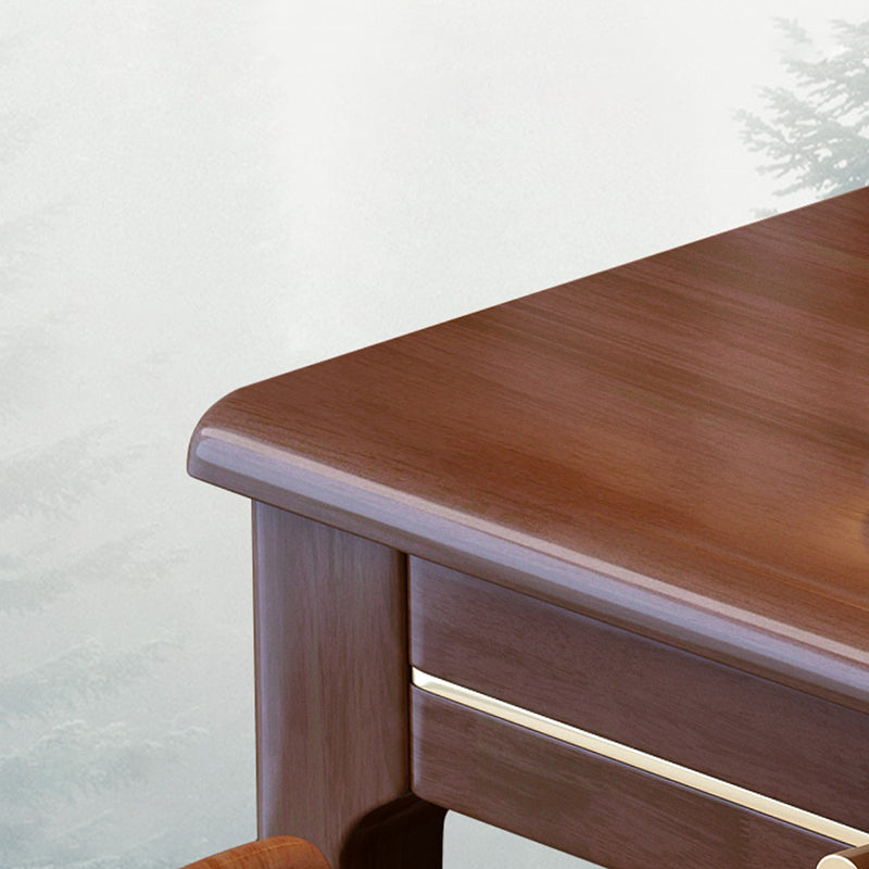 Modern Home Office Desk Parsons Base Wood Writing Desk , 29.5"H Clearhalo 'furn' 'furn_office_desk' 'Furniture' 'Office Desks' 'Office Furniture' 'office_desk' 7753472