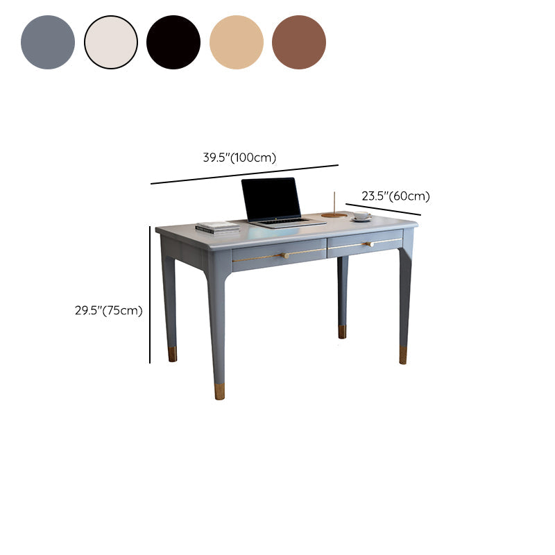 Modern Home Office Desk Parsons Base Wood Writing Desk , 29.5"H Clearhalo 'furn' 'furn_office_desk' 'Furniture' 'Office Desks' 'Office Furniture' 'office_desk' 7753474