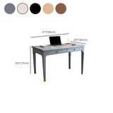 Modern Home Office Desk Parsons Base Wood Writing Desk , 29.5"H Clearhalo 'furn' 'furn_office_desk' 'Furniture' 'Office Desks' 'Office Furniture' 'office_desk' 7753475