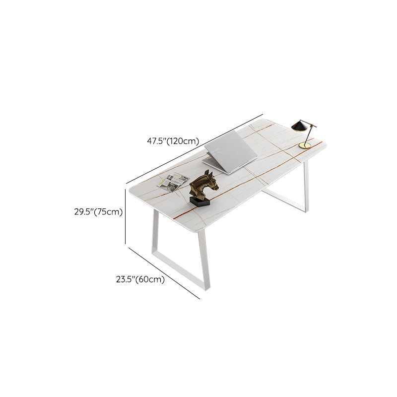 Rechthoek gesinterde stenen topkantoor bureau glamourstijl schrijfbureau voor kantoor