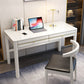 Modern Solid Wood Bedroom Office Desk 29.5 Inch High Parsons Base Writing Desk