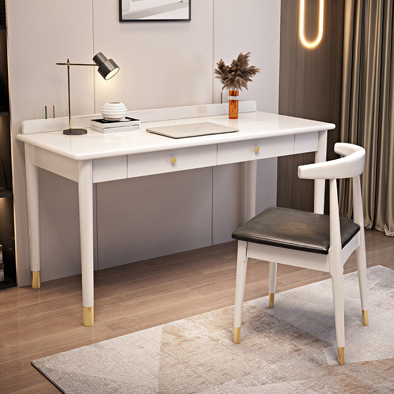 Bureau de bureau d'écriture à domicile moderne Glam Bureau de bureau massif, 29,5 "H