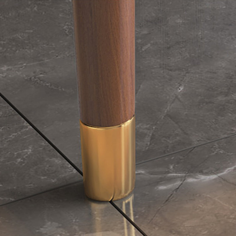 Glam Style Home Office Desk Solid Wood Base Rectangular Writing Desk Clearhalo 'furn' 'furn_office_desk' 'Furniture' 'Office Desks' 'Office Furniture' 'office_desk' 7753537