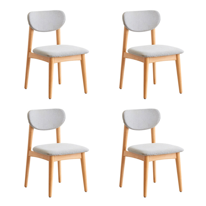 ベッドルーム用の4本の足のあるモダンオフィスチェアシートウッドデスクチェア