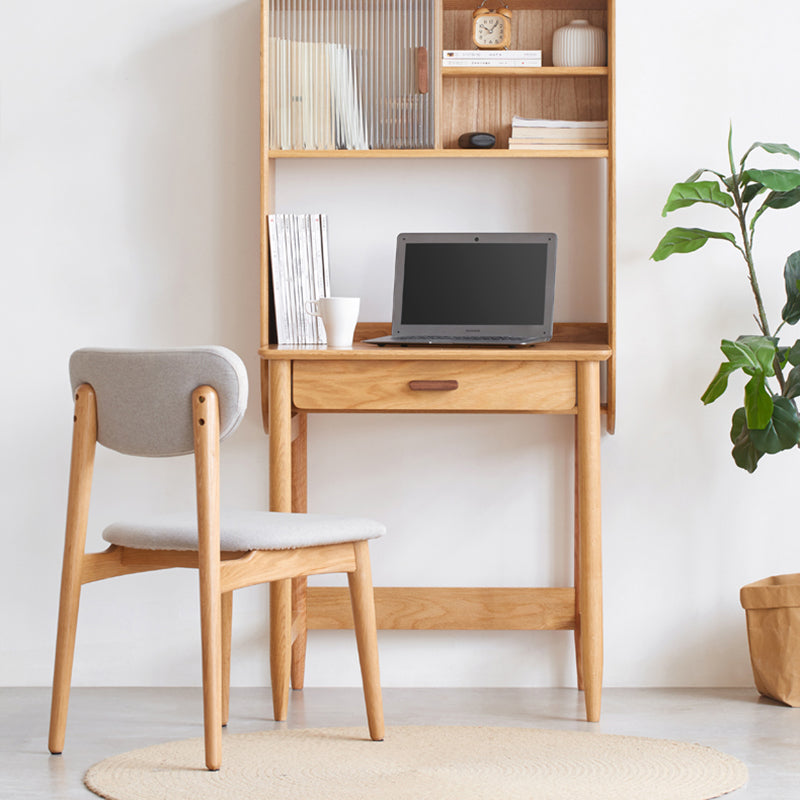 ベッドルーム用の4本の足のあるモダンオフィスチェアシートウッドデスクチェア