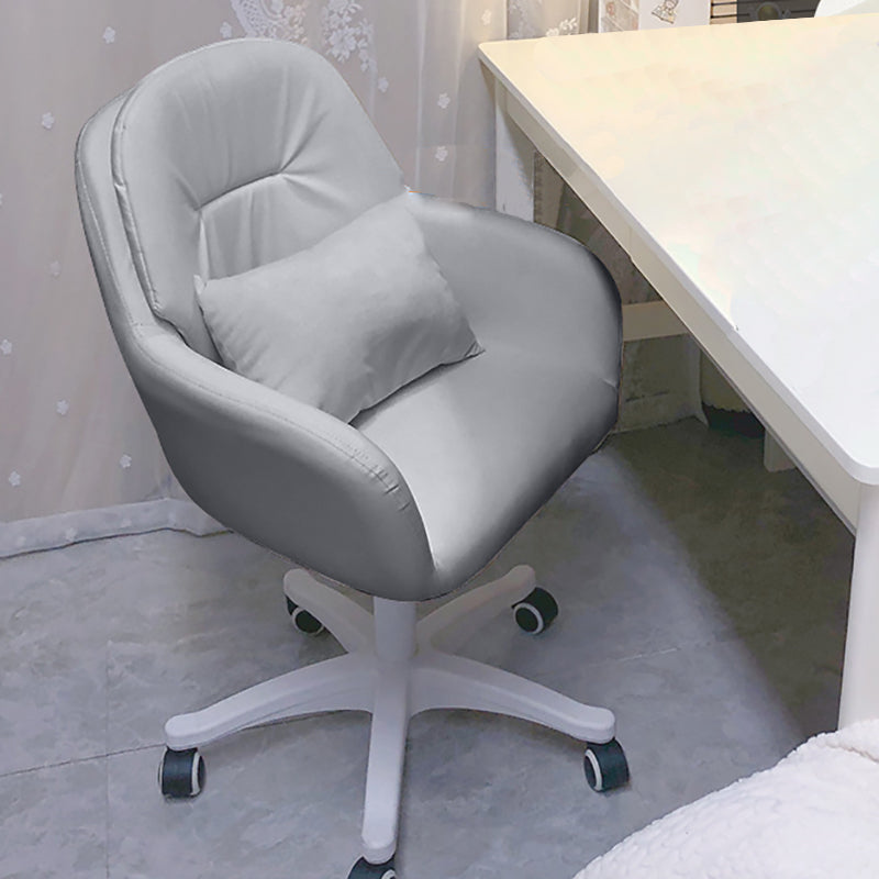 Modern Office Chair No Distressing Armless Ergonomic Chair with Wheels