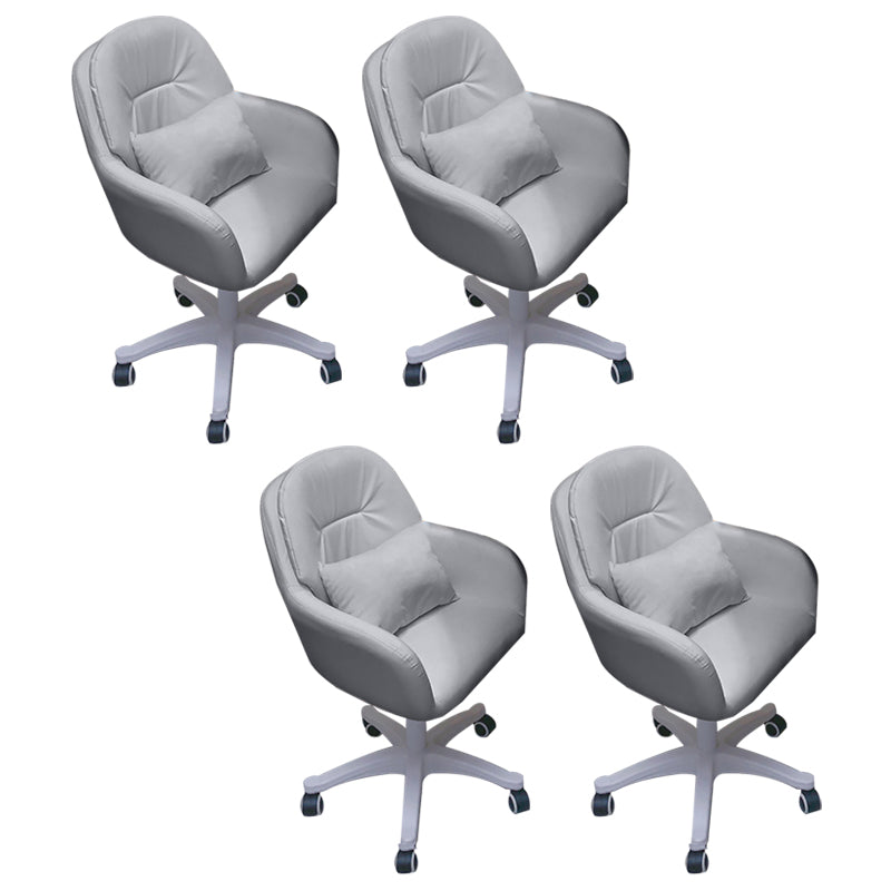 Modern Office Chair No Distressing Armless Ergonomic Chair with Wheels