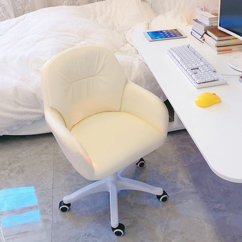 Modern Office Chair No Distressing Armless Ergonomic Chair with Wheels