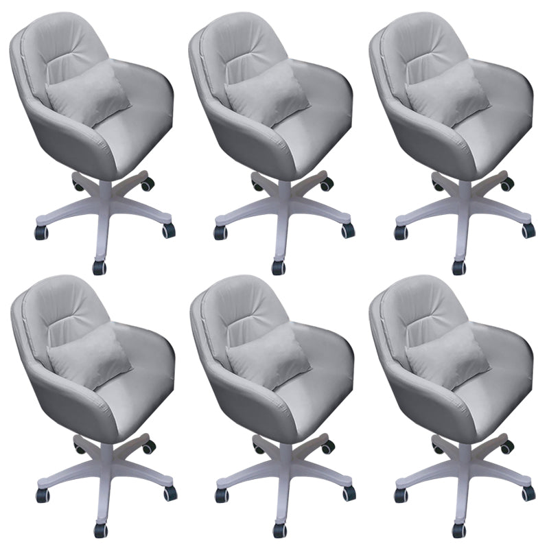 Modern Office Chair No Distressing Armless Ergonomic Chair with Wheels