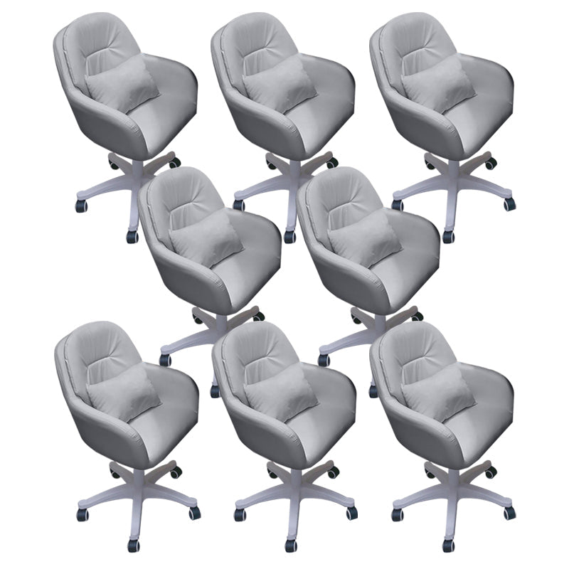 Modern Office Chair No Distressing Armless Ergonomic Chair with Wheels