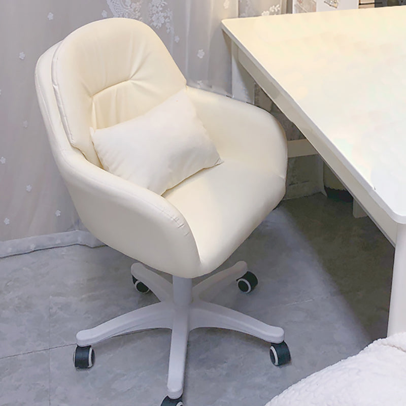 Modern Office Chair No Distressing Armless Ergonomic Chair with Wheels