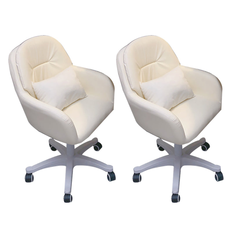 Modern Office Chair No Distressing Armless Ergonomic Chair with Wheels