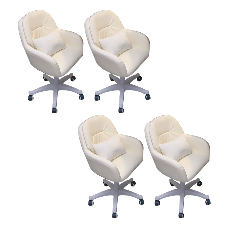 Modern Office Chair No Distressing Armless Ergonomic Chair with Wheels