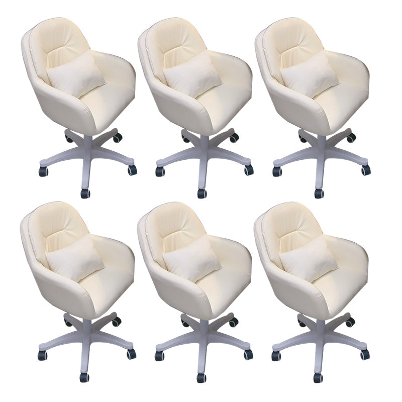 Modern Office Chair No Distressing Armless Ergonomic Chair with Wheels