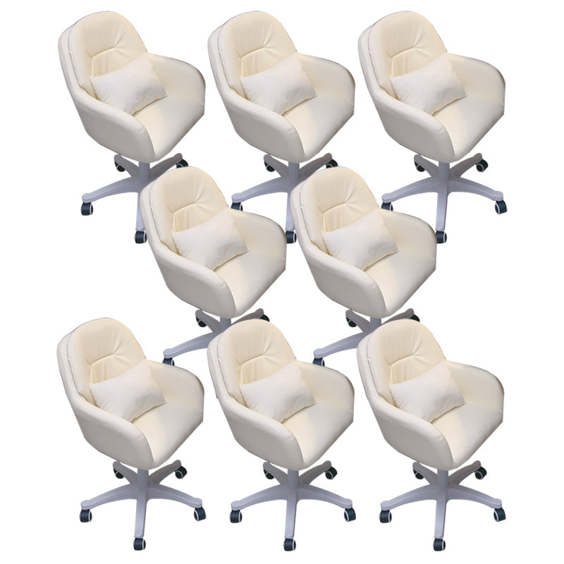 Modern Office Chair No Distressing Armless Ergonomic Chair with Wheels