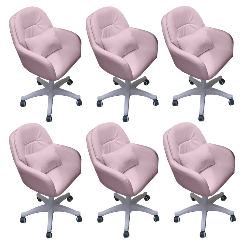 Modern Office Chair No Distressing Armless Ergonomic Chair with Wheels