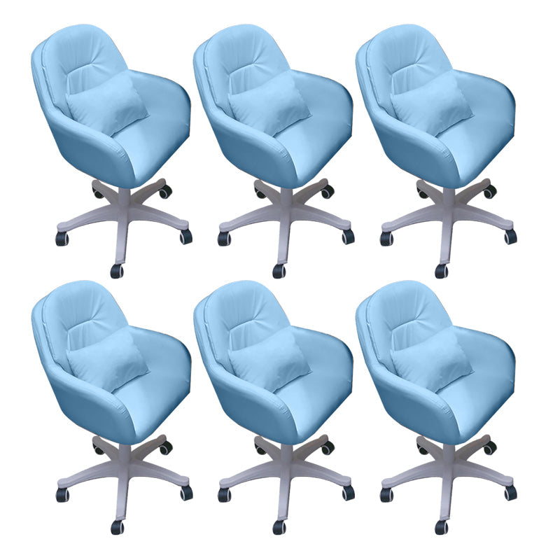 Modern Office Chair No Distressing Armless Ergonomic Chair with Wheels