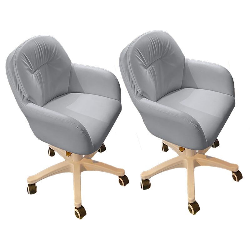 Modern Office Chair No Distressing Armless Ergonomic Chair with Wheels