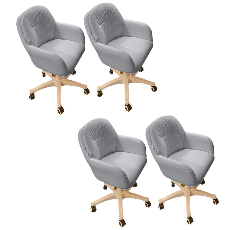 Modern Office Chair No Distressing Armless Ergonomic Chair with Wheels