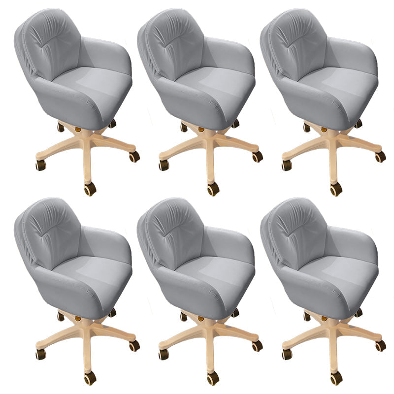 Modern Office Chair No Distressing Armless Ergonomic Chair with Wheels