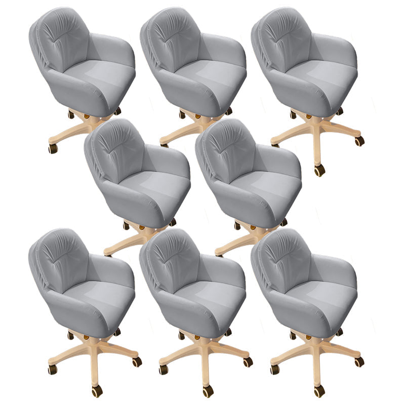 Modern Office Chair No Distressing Armless Ergonomic Chair with Wheels