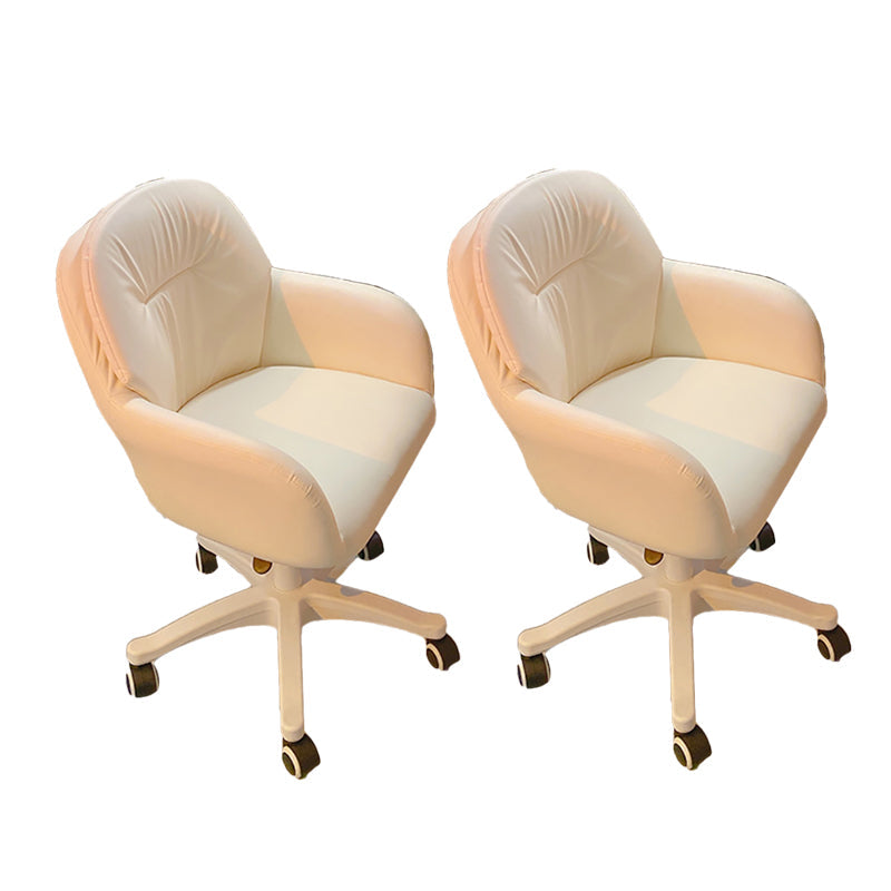 Modern Office Chair No Distressing Armless Ergonomic Chair with Wheels