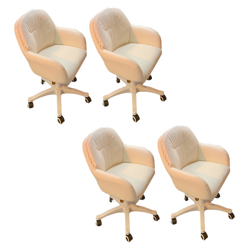 Modern Office Chair No Distressing Armless Ergonomic Chair with Wheels