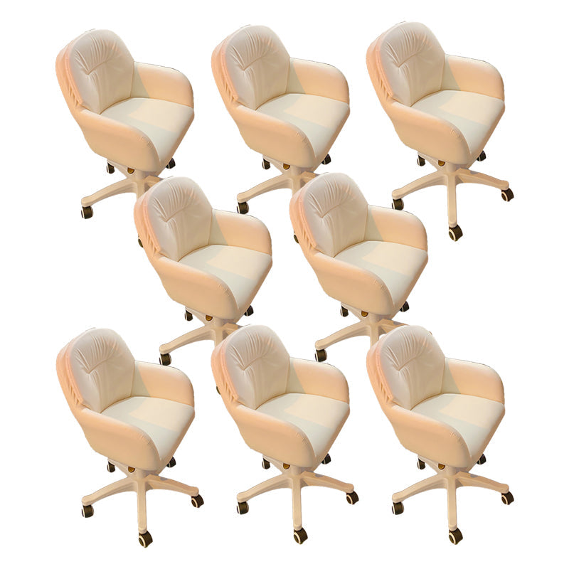 Modern Office Chair No Distressing Armless Ergonomic Chair with Wheels