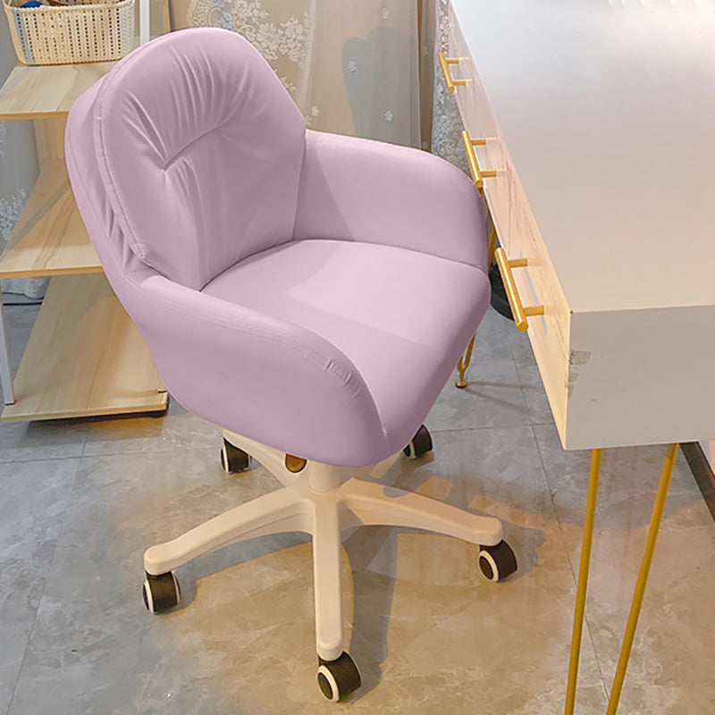Modern Office Chair No Distressing Armless Ergonomic Chair with Wheels