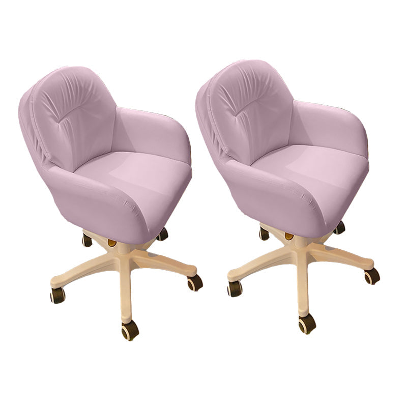 Modern Office Chair No Distressing Armless Ergonomic Chair with Wheels