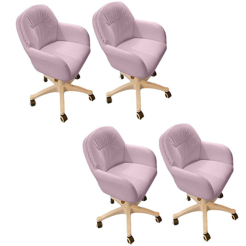 Modern Office Chair No Distressing Armless Ergonomic Chair with Wheels