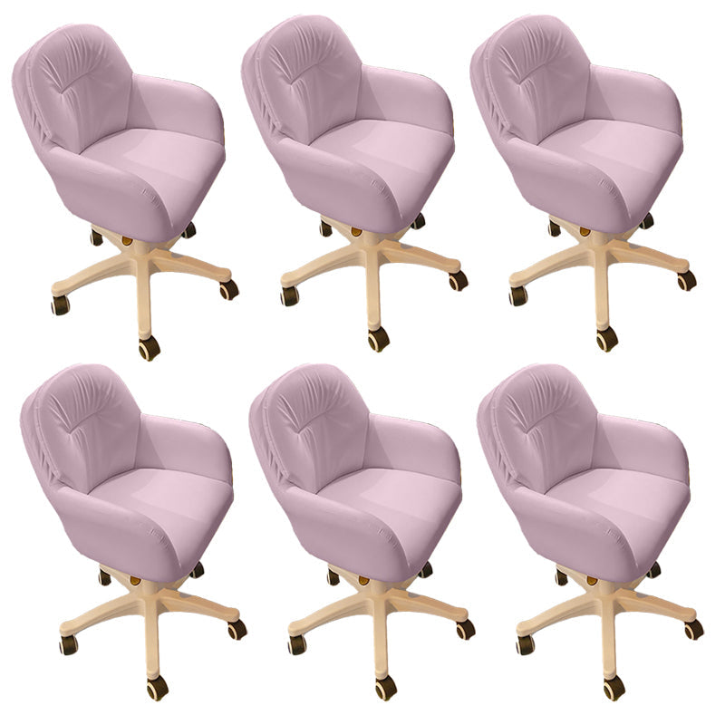 Modern Office Chair No Distressing Armless Ergonomic Chair with Wheels