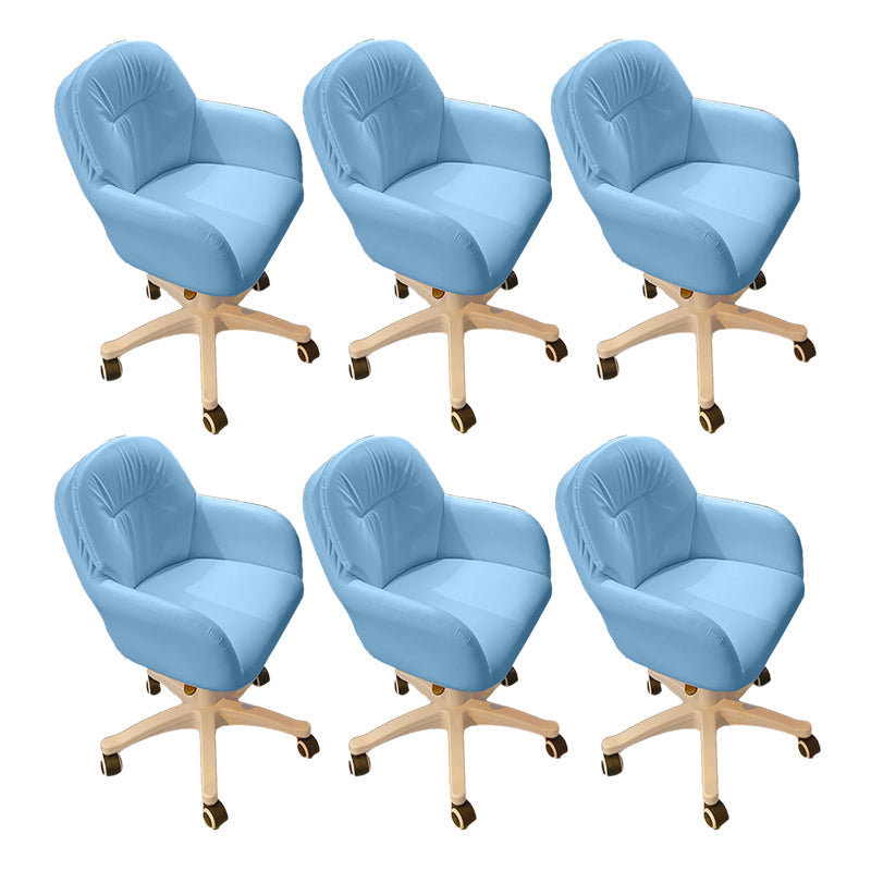 Modern Office Chair No Distressing Armless Ergonomic Chair with Wheels