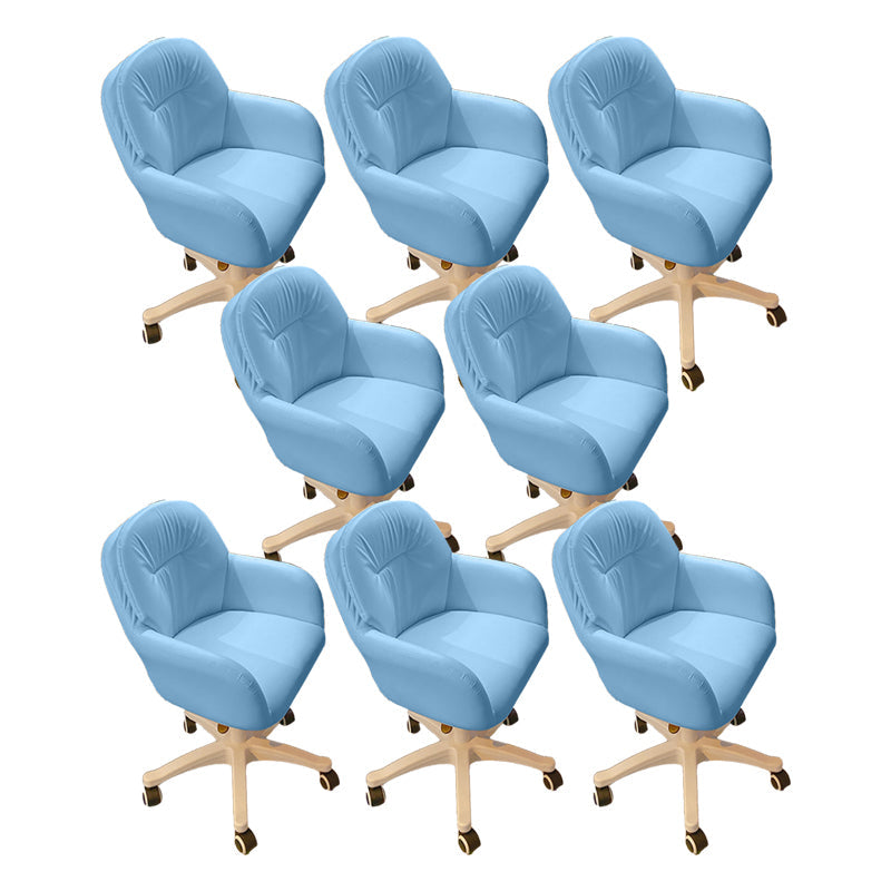 Modern Office Chair No Distressing Armless Ergonomic Chair with Wheels