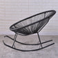 Modern Style Iron Base Chaise Rocking Chair Lounge Leisure Lazy Chair Black Clearhalo 'Chairs & Seating' 'furn' 'furn_rocking_chairs' 'Furniture' 'Living Room Furniture' 'Rocking Chairs' 'rocking_chairs' 7754292
