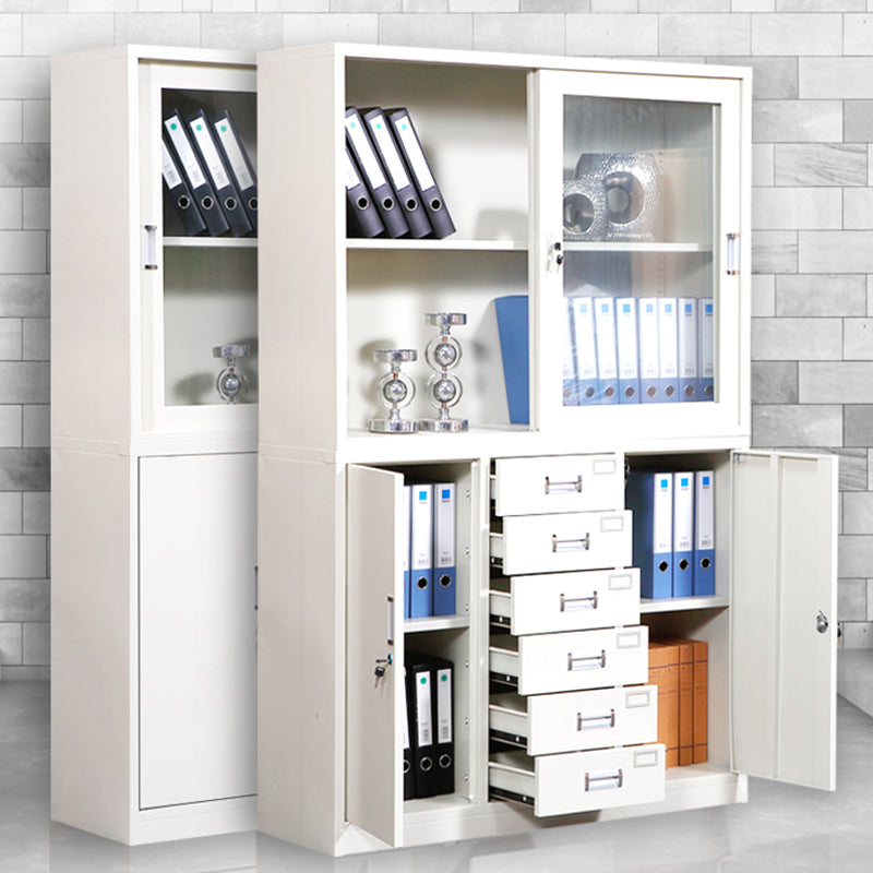 Glass File Cabinet Contemporary Storage Shelves Locking File Cabinet Clearhalo 'Filing Cabinets' 'filling_cabinets' 'furn' 'furn_filling_cabinets' 'Furniture' 'Office Furniture' 7754401